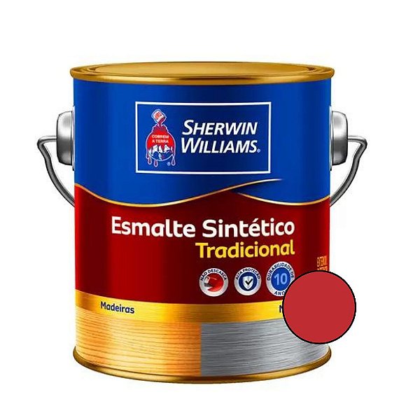 Esmalte Sintético Alto Brilho Cor Vermelho 900ml - Sherwin Williams