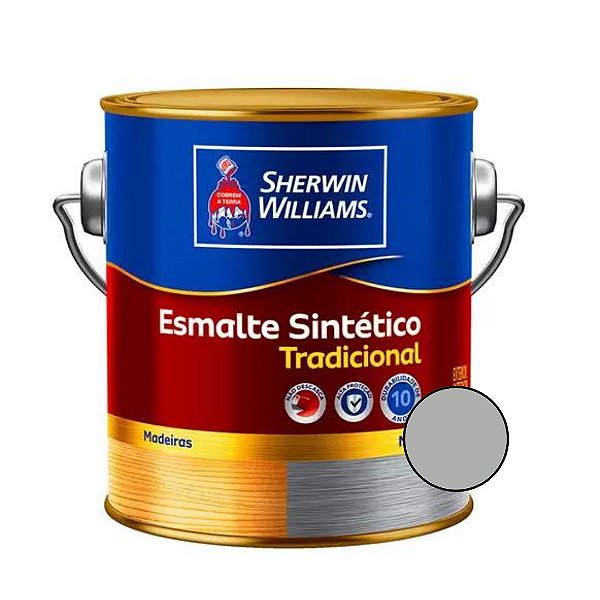 Esmalte Sintético Alto Brilho Cor Platina 900ml - Sherwin Williams