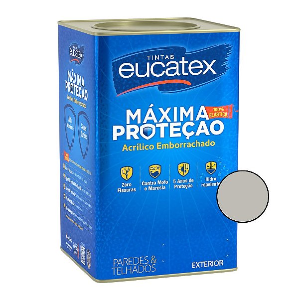 Tinta Emborrachada Máxima Proteção- Chromium Fosco -18L- Eucatex