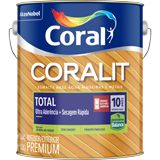 Esmalte Sintético base Água Coralit Total Acetinado  Branco - 3,6l -Coral
