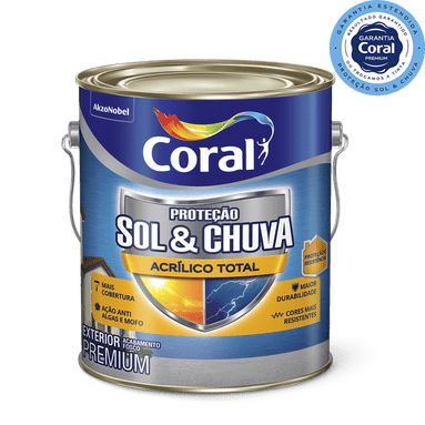 Proteção Sol & Chuva Acrílico Total Branco 3,6L - Coral