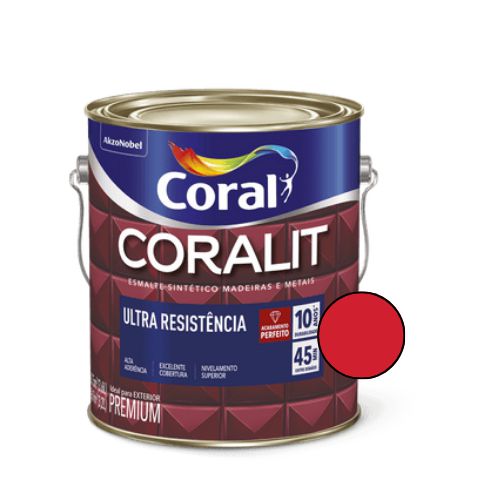 Esmalte Sintético Coralit Ultra Brilhante Vermelho 3,6l - Coral