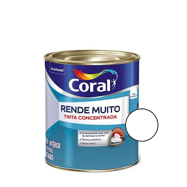 Tinta Coral Rende Muito Acrílica Fosca Branco  900ml