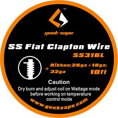 Fio Wire p/ Resistência SS316L Flat Clapton (3 Metros) - Geekvape