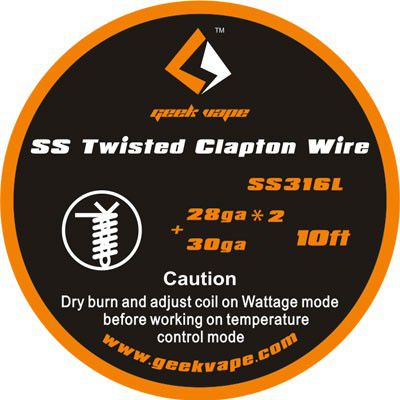 Fio Wire p/ Resistência SS316L Twisted Clapton (3 Metros) - Geekvape