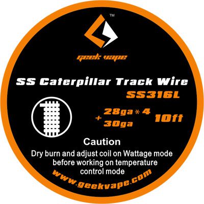 Fio Wire p/ Resistência SS316L Caterpillar Track (3 Metros) - Geekvape