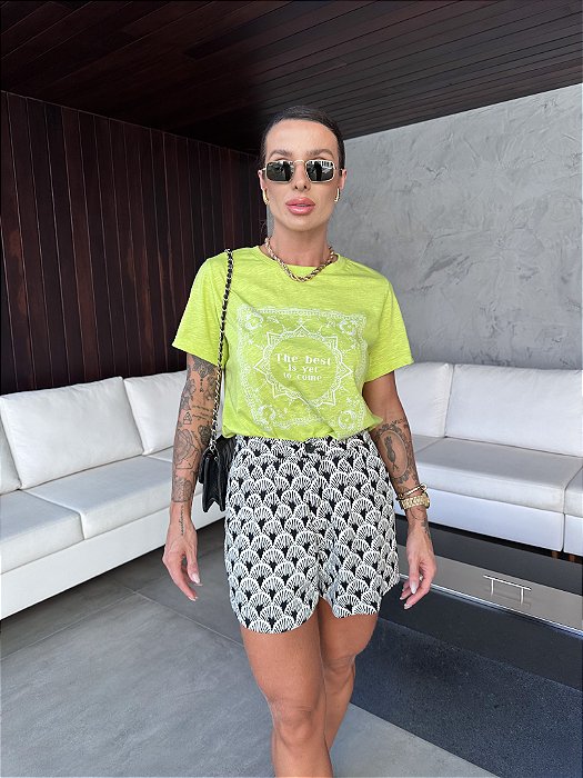 TSHIRT FLAME ESTAMPADA THE BEST VERDE