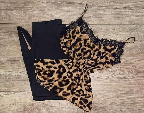 BLUSA ALÇAS ANIMAL PRINT