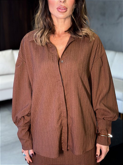 CAMISA MILENA MARROM
