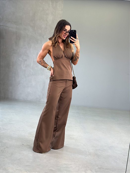 CALÇA KATE MARROM CLARO