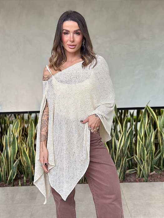 BLUSA CAPA SUZANA CREME
