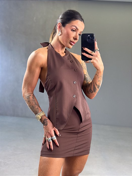 SHORTS SAIA MARIE MARROM