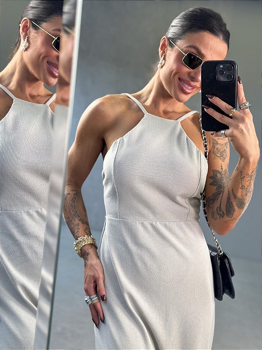 VESTIDO JULIET MIDI AREIA