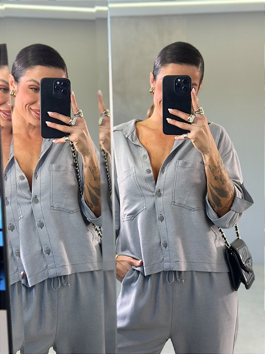 CAMISA MALU CINZA