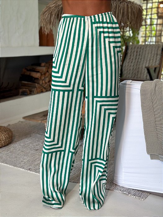 Calça Larine Listrado Verde