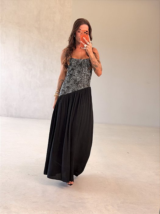 VESTIDO VITORIA MIDI PRETO