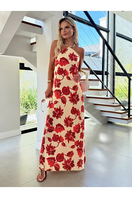 Vestido Longo Noronha Floral