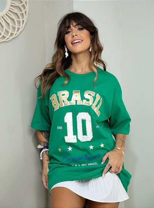 T- shirt Oversized Brasil ten