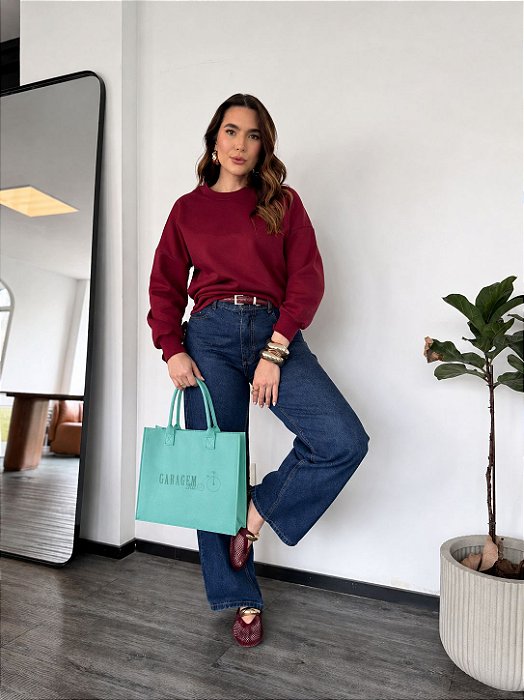 Kit Tote Bag + Blusa Moletom Básica