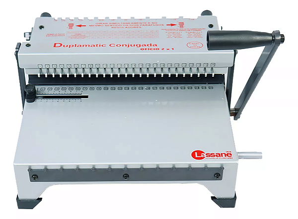 Encadernadora de Wire-o Conjugada Manual passo 2x1 15 Folhas - Furo Quadrado