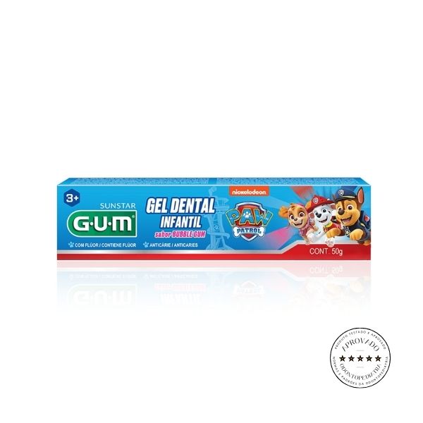Pasta de Dente Infantil Patrulha Canina Sabor Chiclete Com Flúor  50g