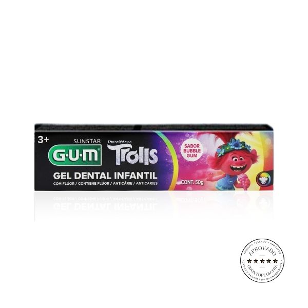 Pasta de Dente Trolls  Sabor Chiclete  Com Flúor  50g