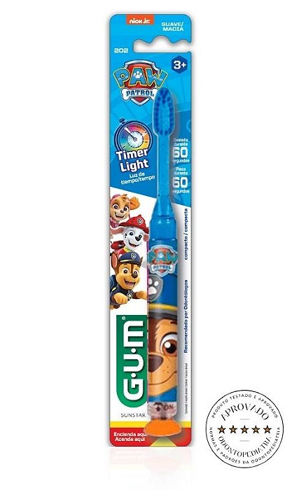 Escova de Dente Timer Light da Patrulha Canina