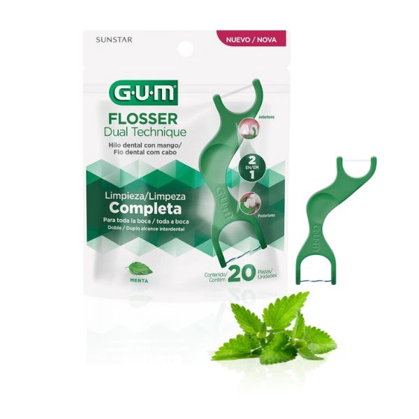Fio Dental Flosser Dual Technique GUM