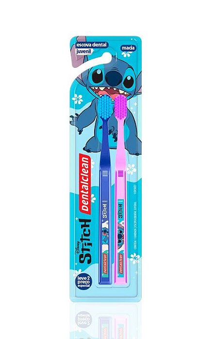 Escova de Dente Infantil Stitch - Dupla