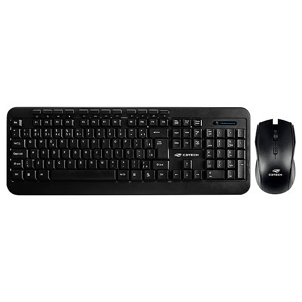 Kit Teclado e Mouse sem fio K-W60BK C3T