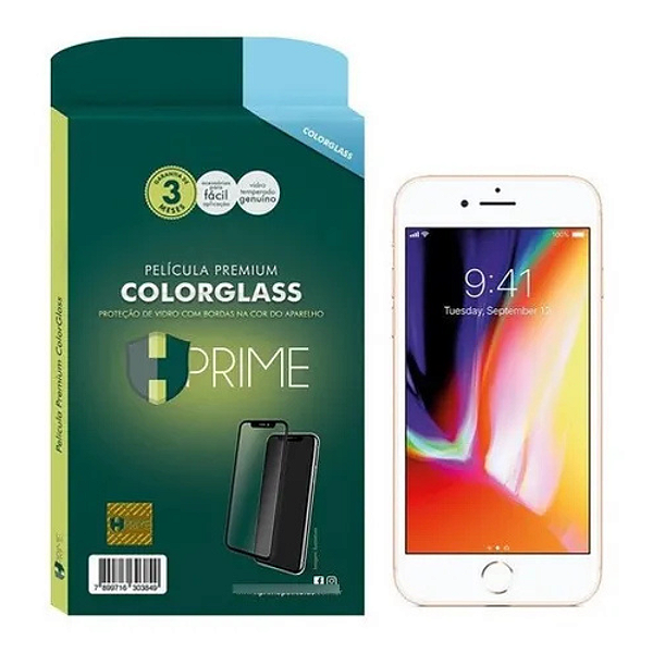 Pel. HPrime Apple iPhone 7 Plus / 8 Plus - Branco c/ acessórios mod. 2 - ColorGlass PLUS