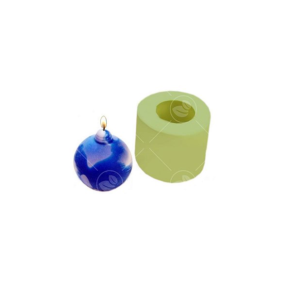 Molde de Silicone para Velas e Sabonetes Artesanais Bolinha de Natal