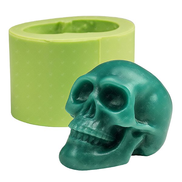 Molde de Silicone para Velas e Sabonetes Artesanais Caveira Mini