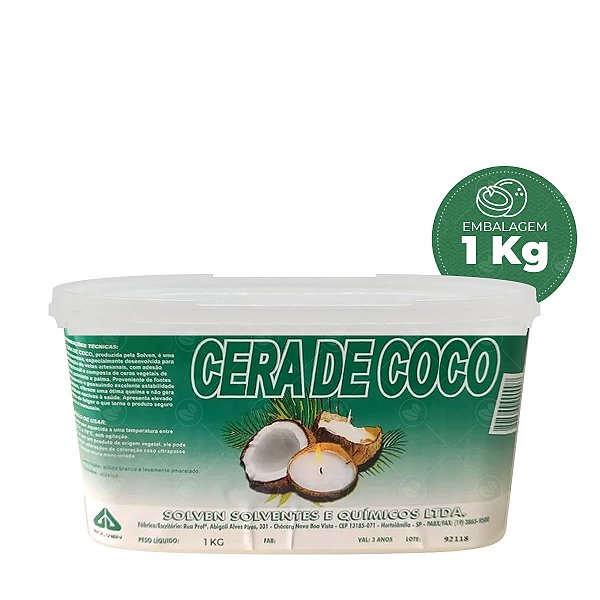 Cera de Coco Vegetal para Velas Solven Pote