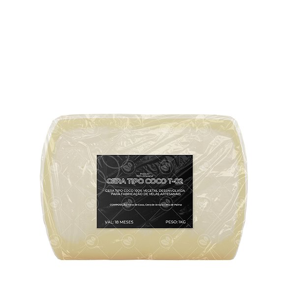 Cera de Coco Vegetal Vegana em Barra para Velas