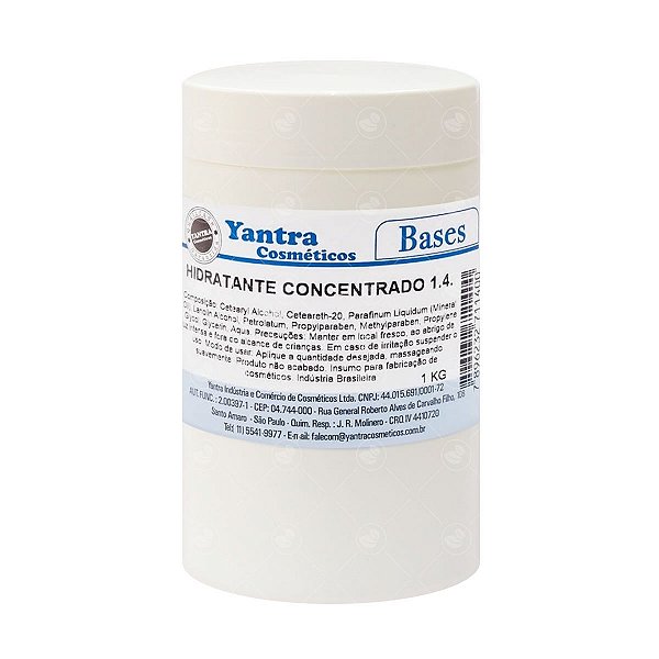 Creme Hidratante Concentrado 1.4 Yantra Cosméticos 1 Kilo