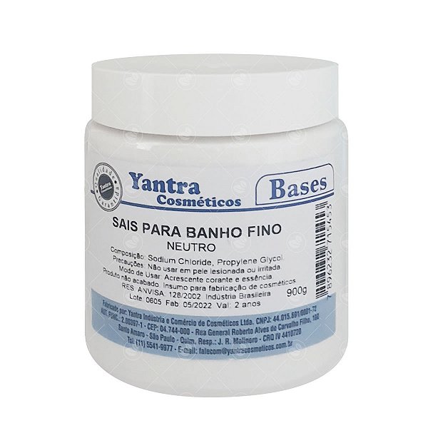 Sais Para Banho Fino Neutro Yantra 900g