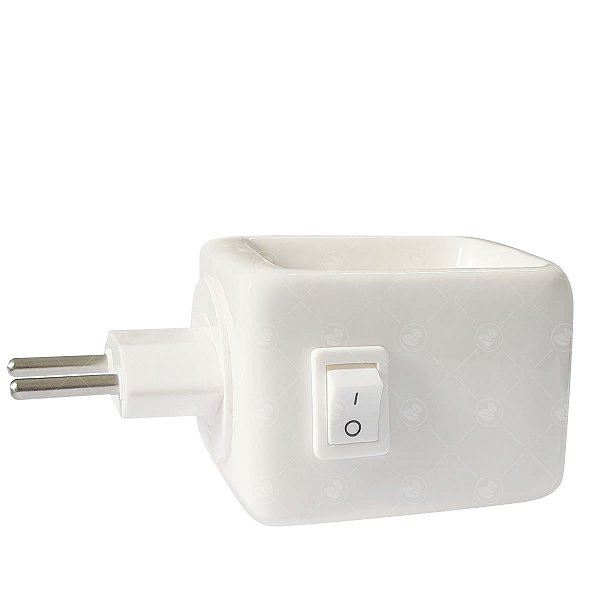 Difusor Elétrico De Tomada Bi-volt Em Porcelana Aromaterapia Branco