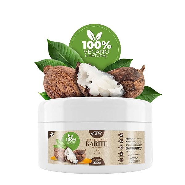 Manteiga Vegetal de Karité Pura 100% Natural 200g
