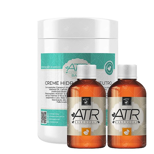 Combo Fabricação de Hidratantes - Base para Hidratante Neutro 1kg + 2 Essências Hidro 100ml