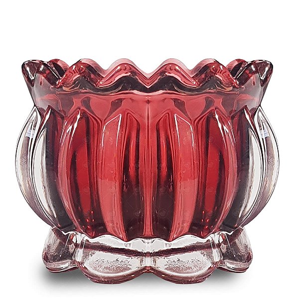 Castiçal de Vidro Plissado Premium para Velas