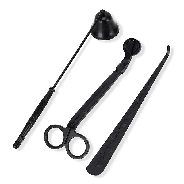 Conjunto de Acessórios para Velas Cortador Abafador e Centralizador de Pavios 4 Cores