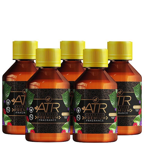 Kit 5 Essências Premium Linha Universal Vollmens Sabonetes e Velas