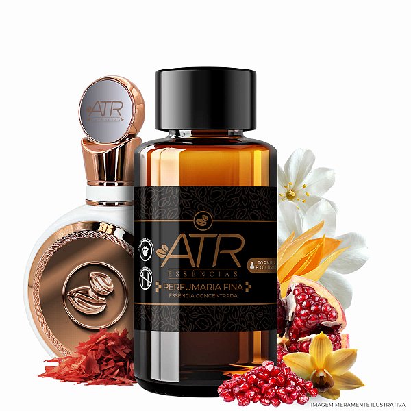 Essência Fakhar Rose Linha Vollmens Perfumaria Fina Concentrada Aromática para Perfumes 30g