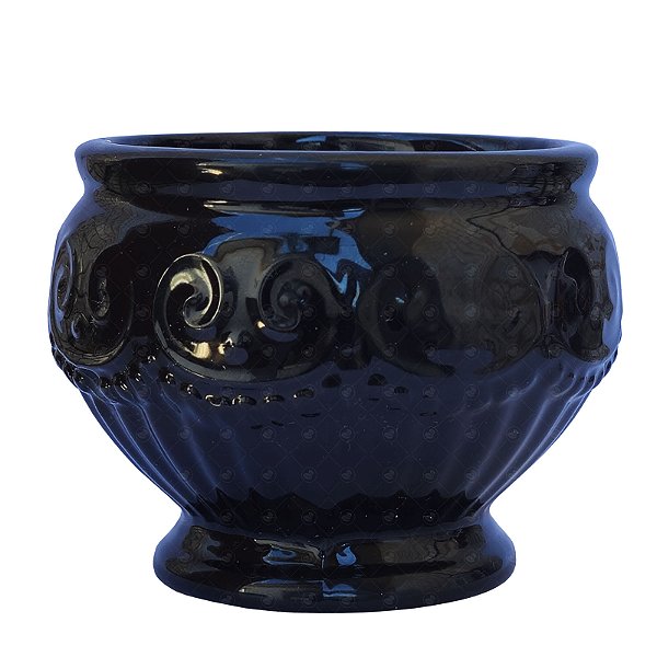 Kit Vasos Rústicos Decorados de Cerâmica para Velas Aromáticas Artesanais 5 Unidades