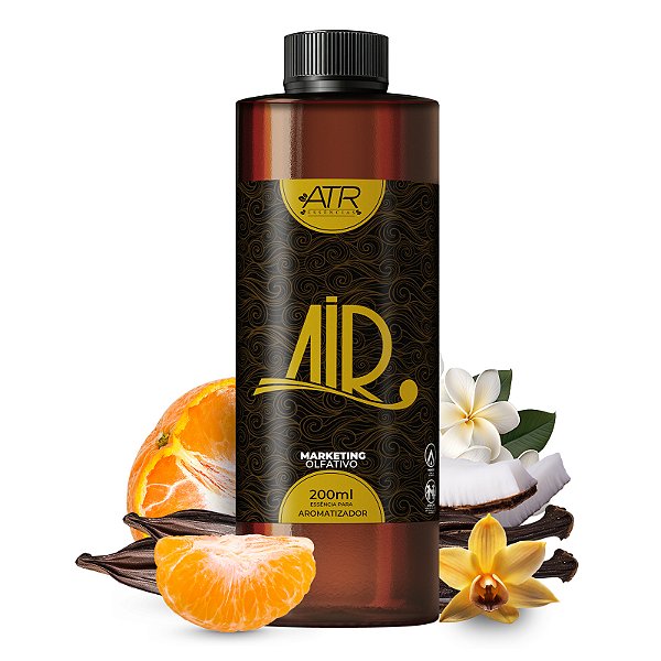 Essência Air Premium Vollmens Black Vanilla Refil para Aromatizadores Elétricos Profissionais 200ml