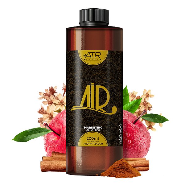 Essência Air Premium Vollmens Maçã com Canela Refil para Aromatizadores Elétricos Profissionais 200ml