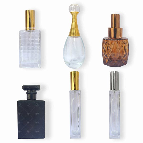 Frasco De Vidro Elegante Para Perfume Spray Refil Portátil 50ml