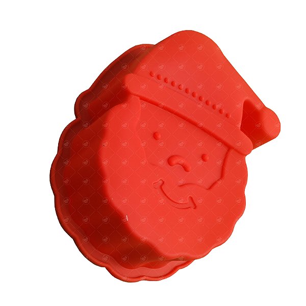 Molde de Silicone Natalino Rosto Papai Noel para Velas Sabonetes e Chocolates