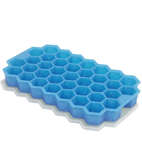 Forma de Silicone Cubo Sextavado Flexivel